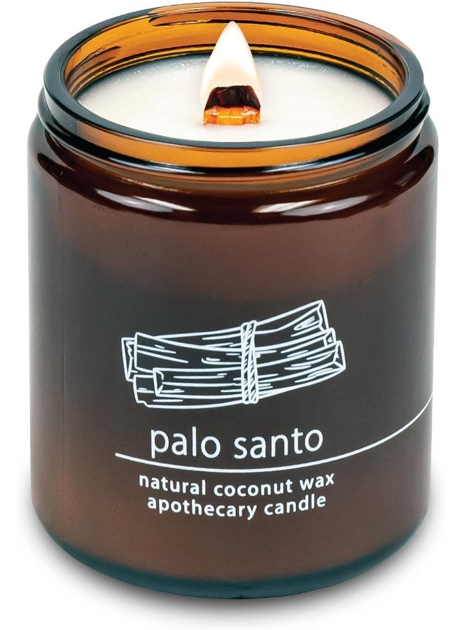Hemlock Park Palo Santo ling Wood Wick Candle Made with Organic Coconut Wax - Image 1